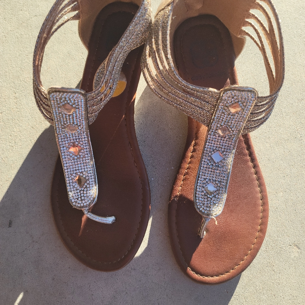 Girls size 3 Daisy Fuentes Bling Sandals